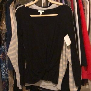 Long sleeve black top